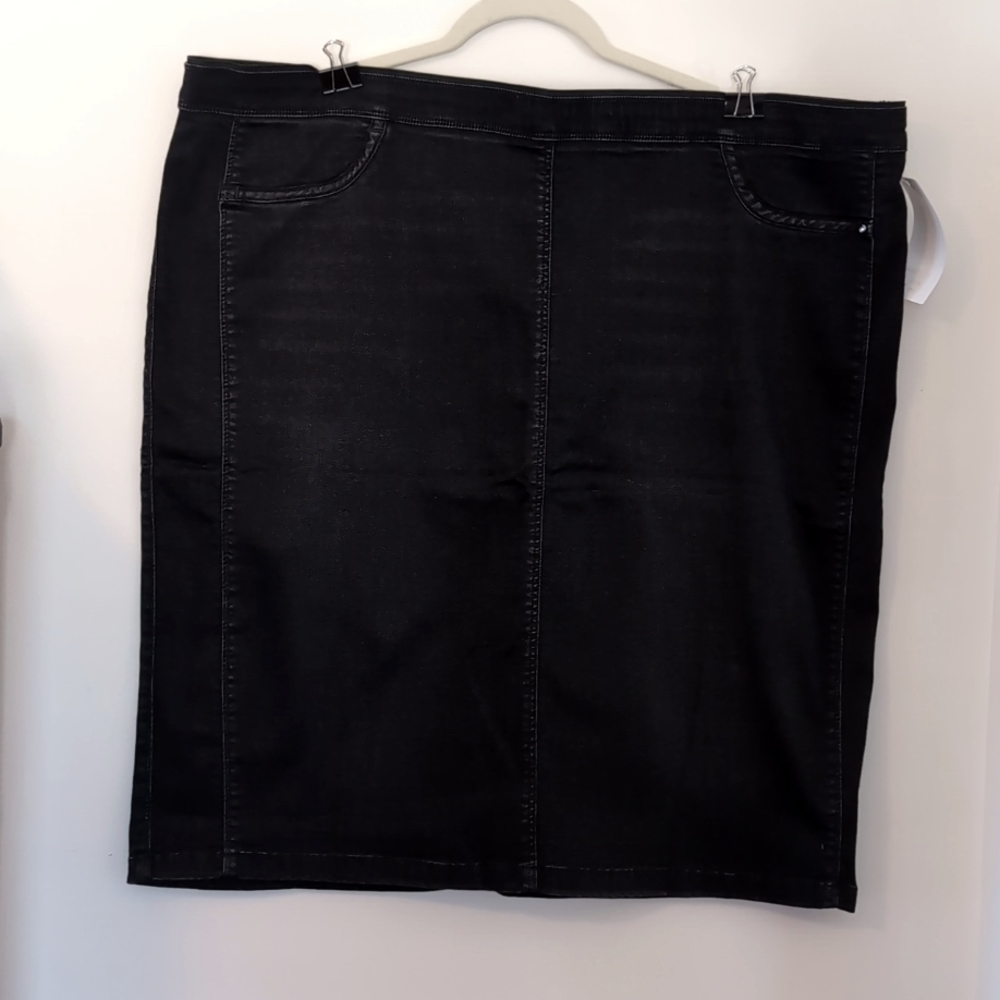 NWT Elena Miro Plus Size Black Jean Skirt